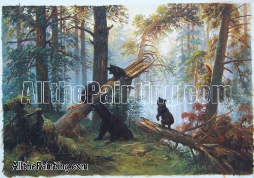 oil painting reproduction morning in a pine forest ivan shishkin - Oil painting reproduction