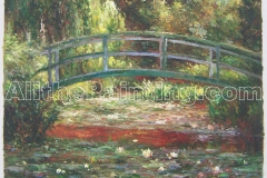 oil painting reproduction bridge over a pond of water lilies claude monet - Oil painting reproduction